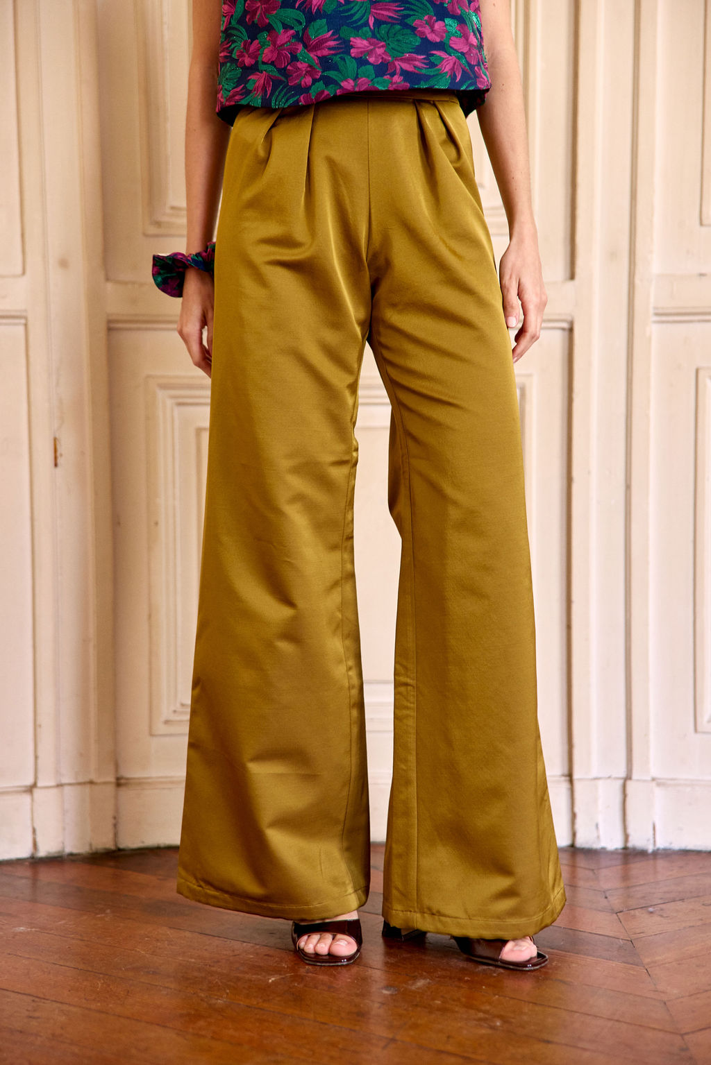 Pantalon Lou marron or