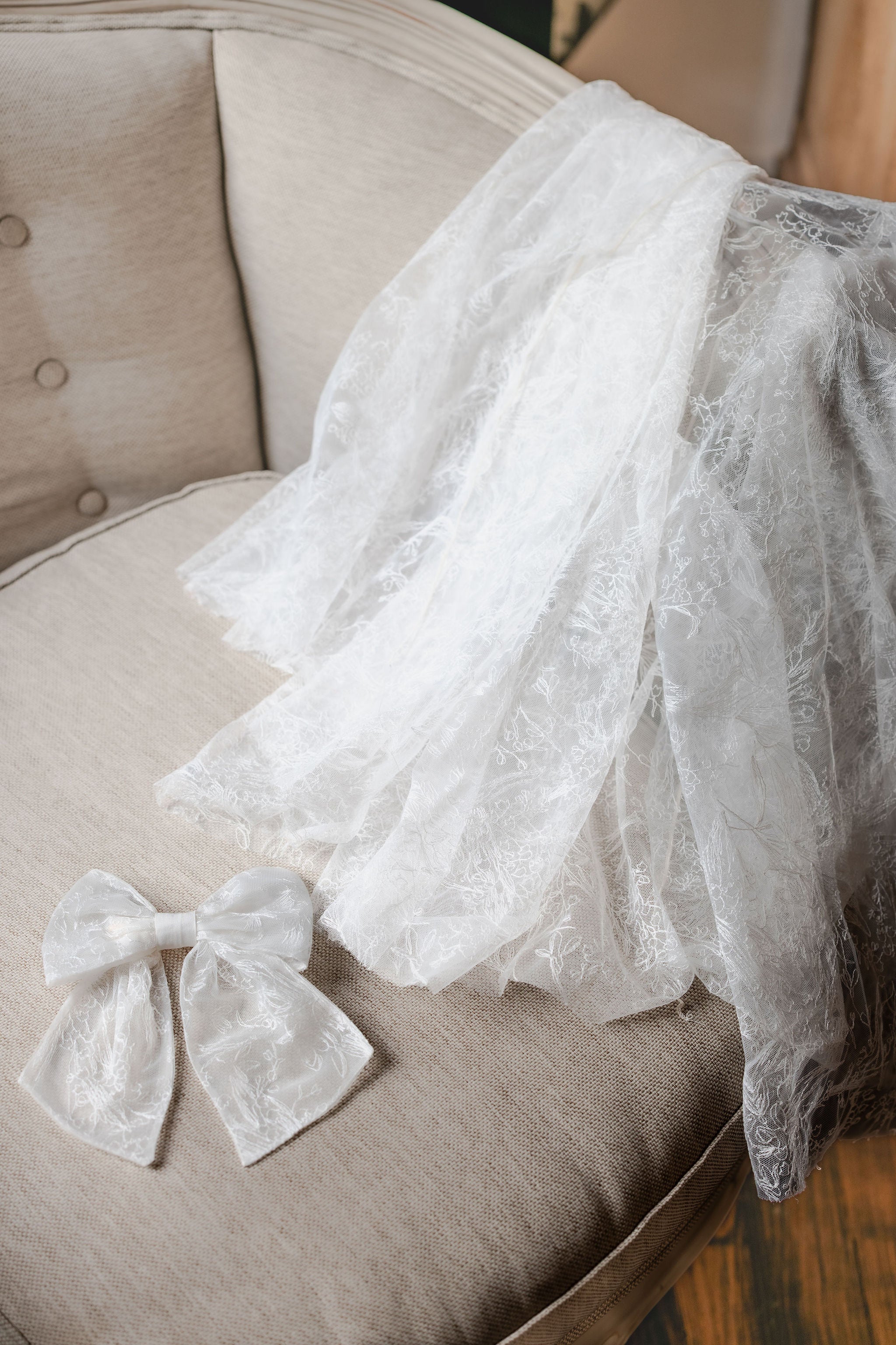 Barrette Lily brodée