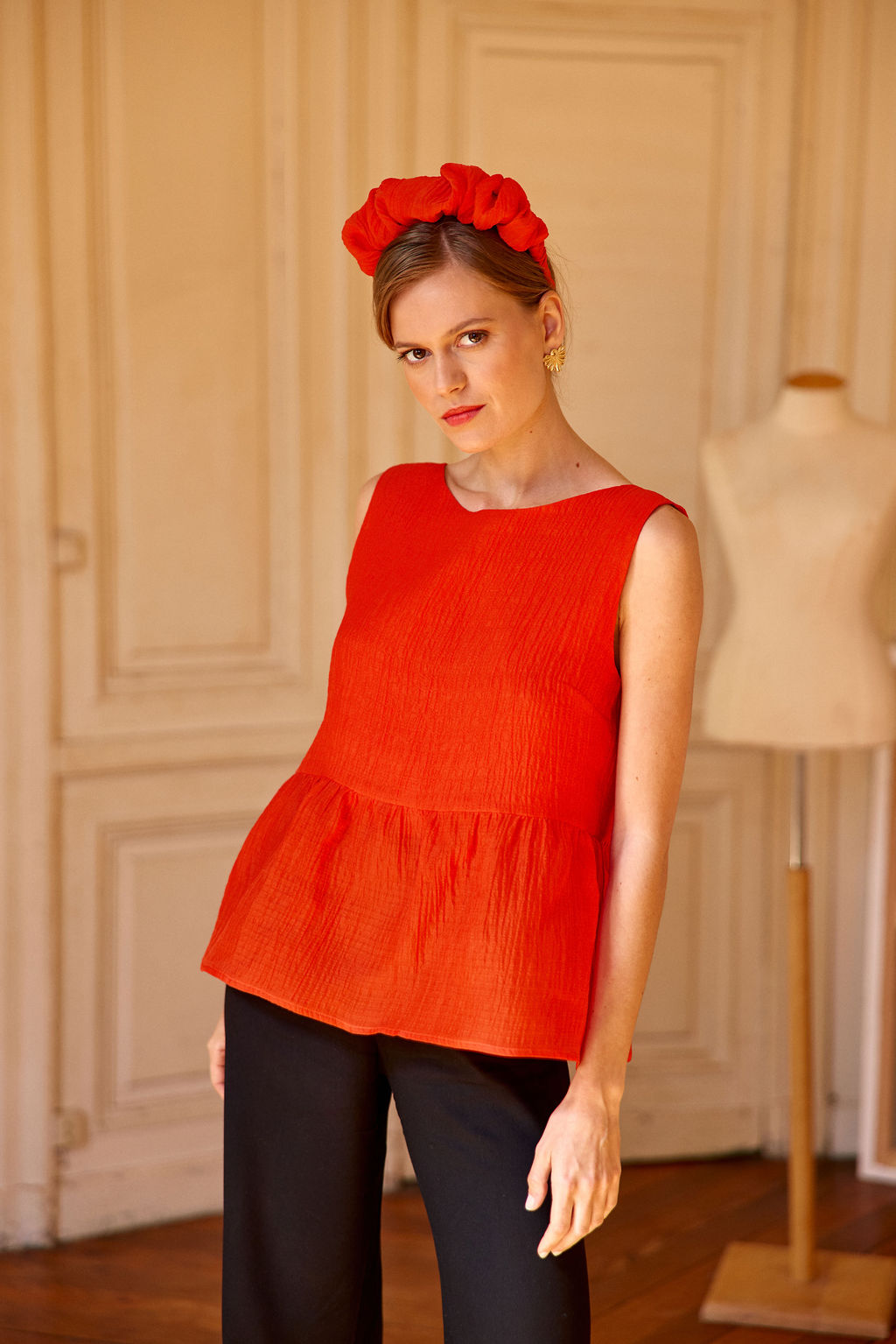 Top Azylis coquelicot