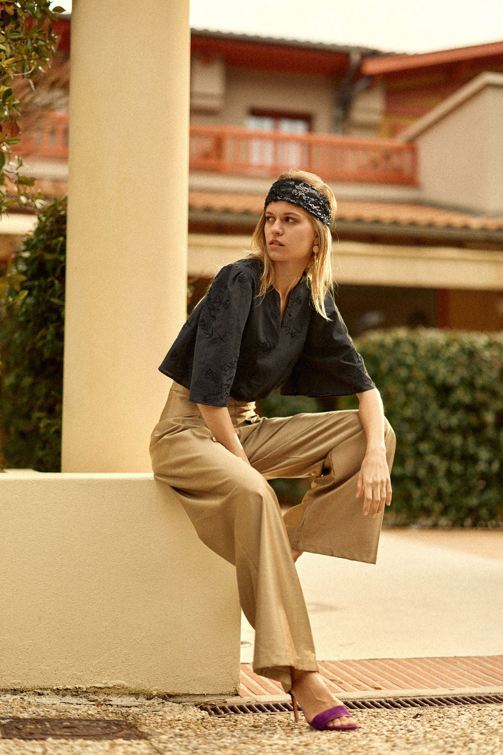 Les_Grisettes_Top_Lara_Pantalon_Lou_Dore_Bardot_Sequin_2