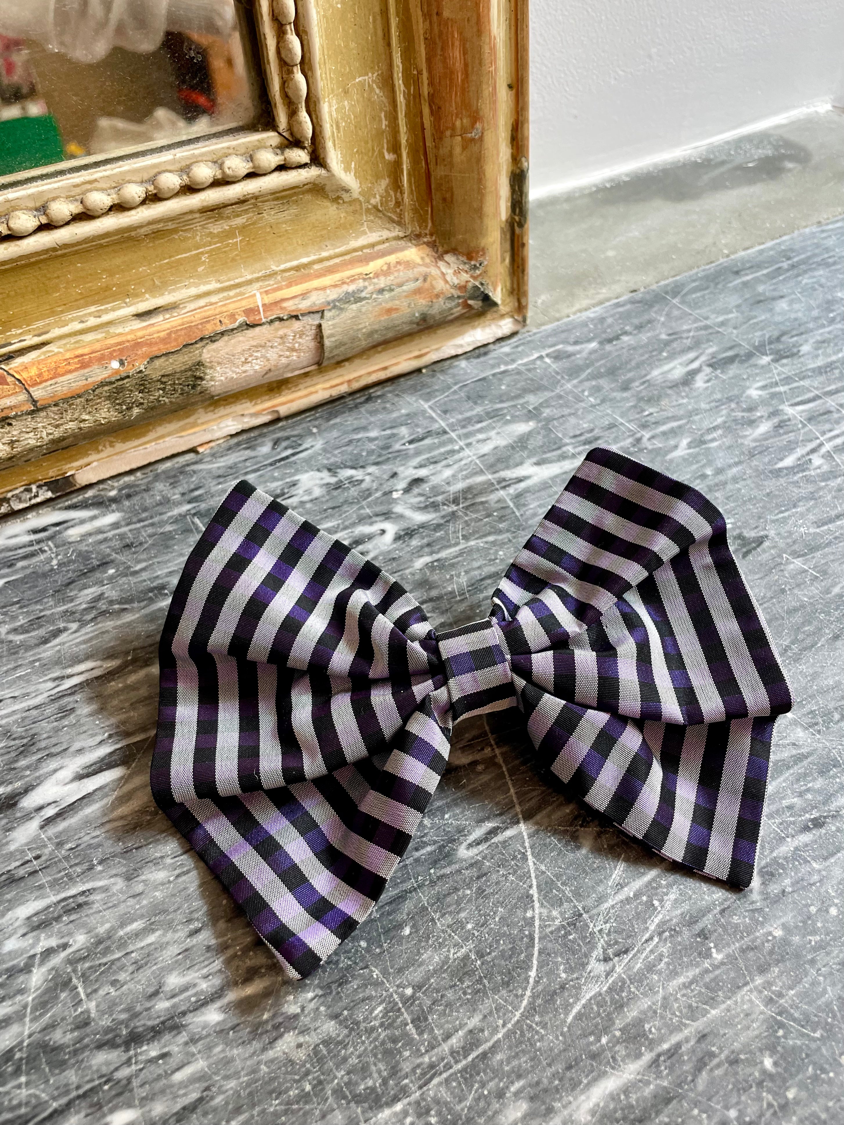Noeud bow vichy violet