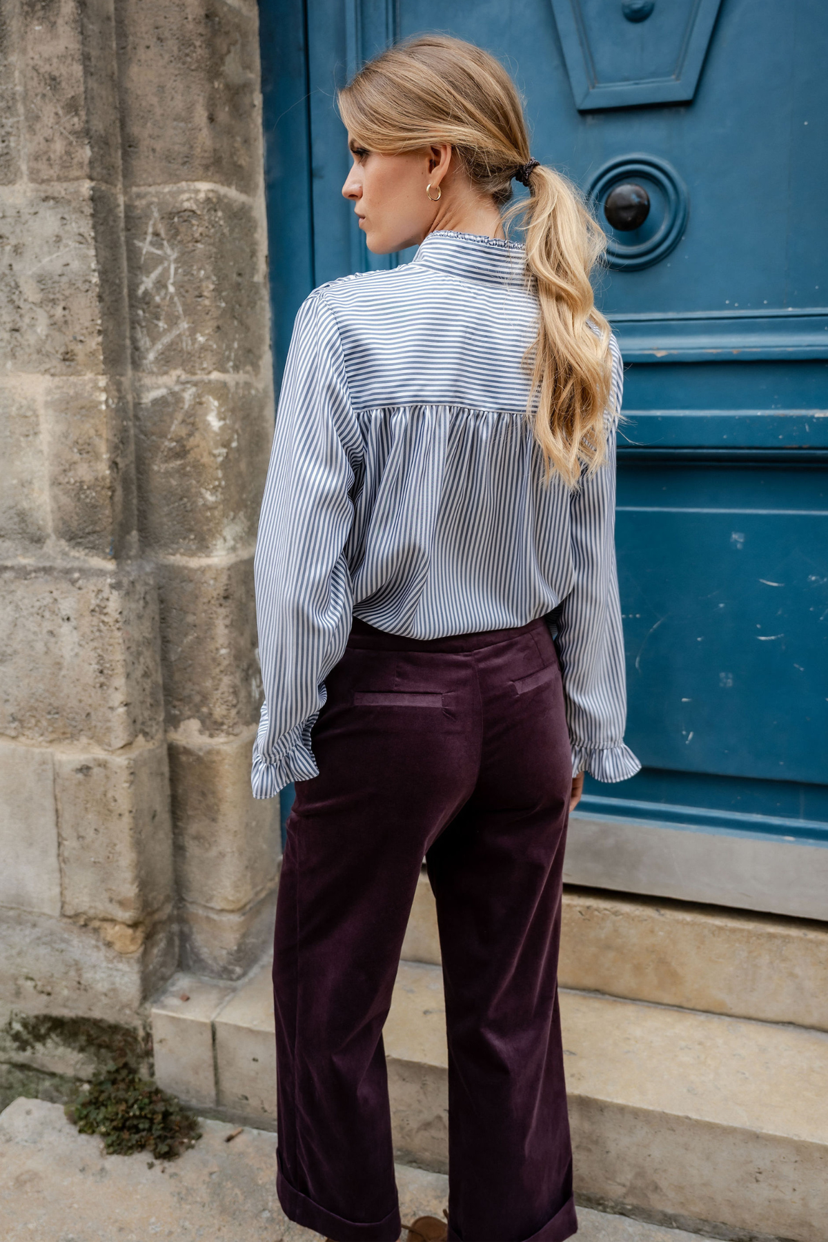 Pantalon Auguste prune