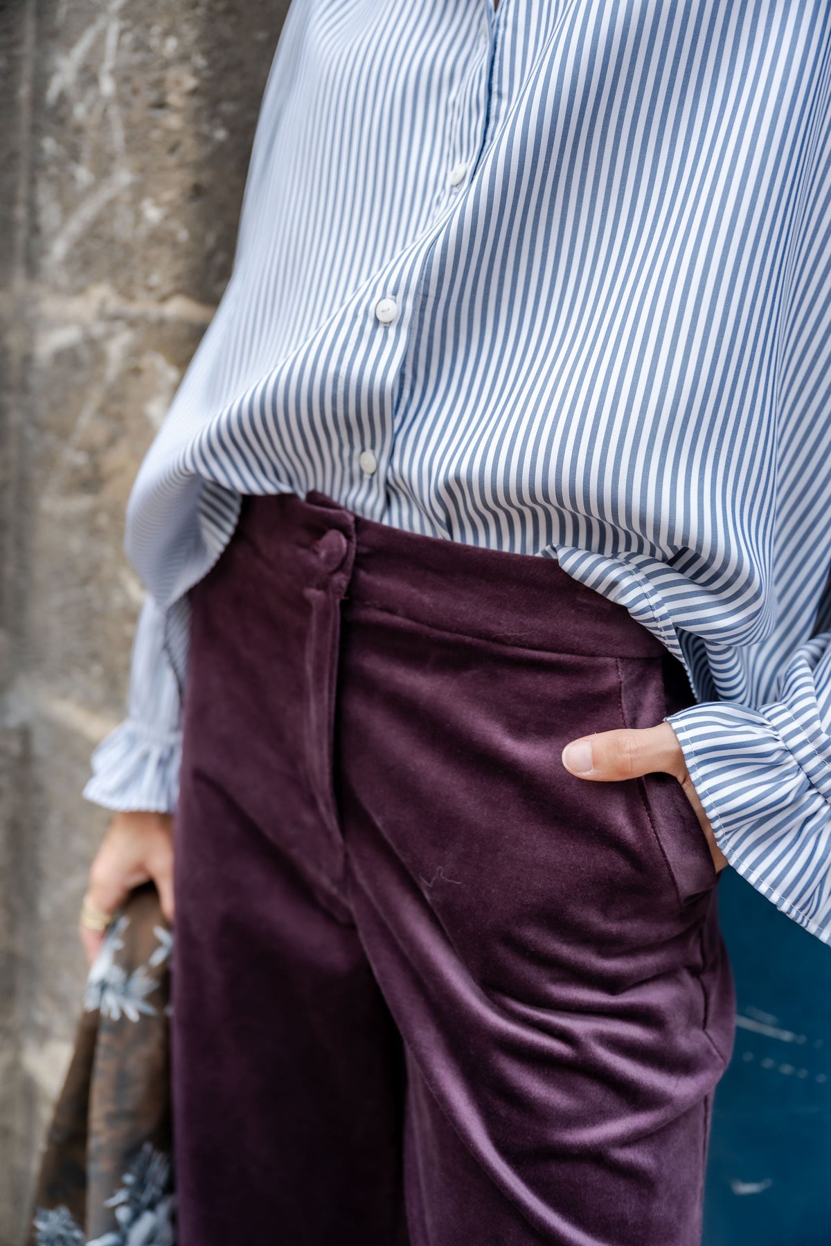 Pantalon Auguste prune