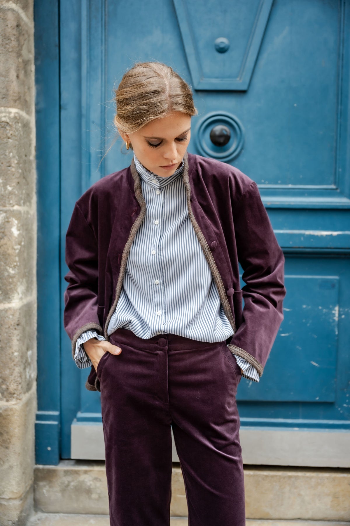 Veste Benedict prune