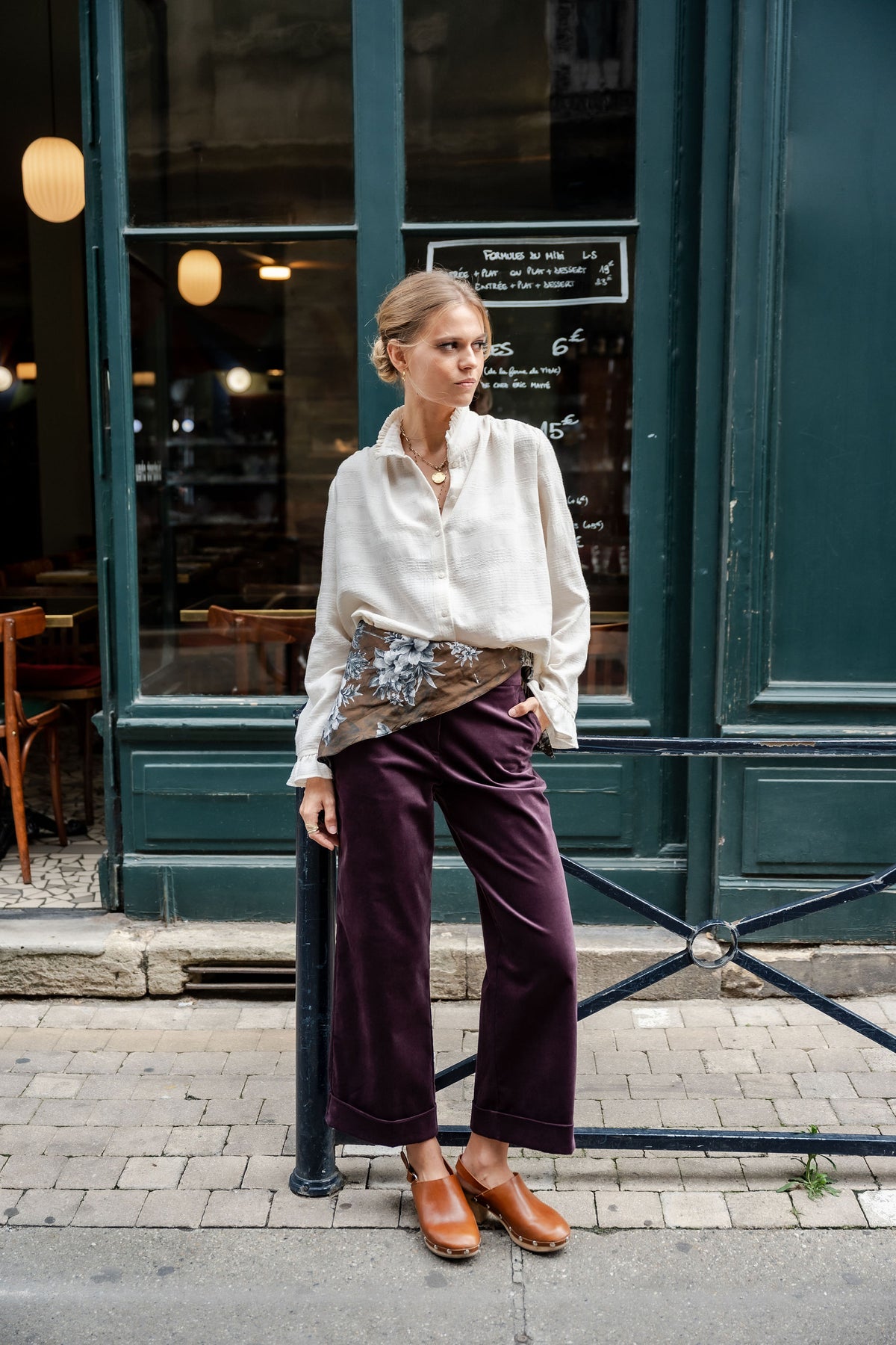 Pantalon Auguste prune