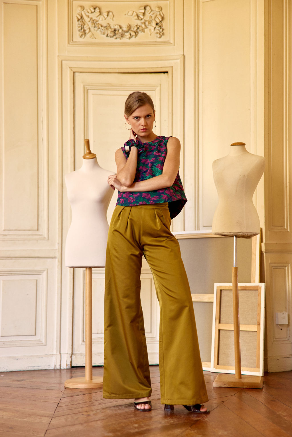 Pantalon Lou marron or