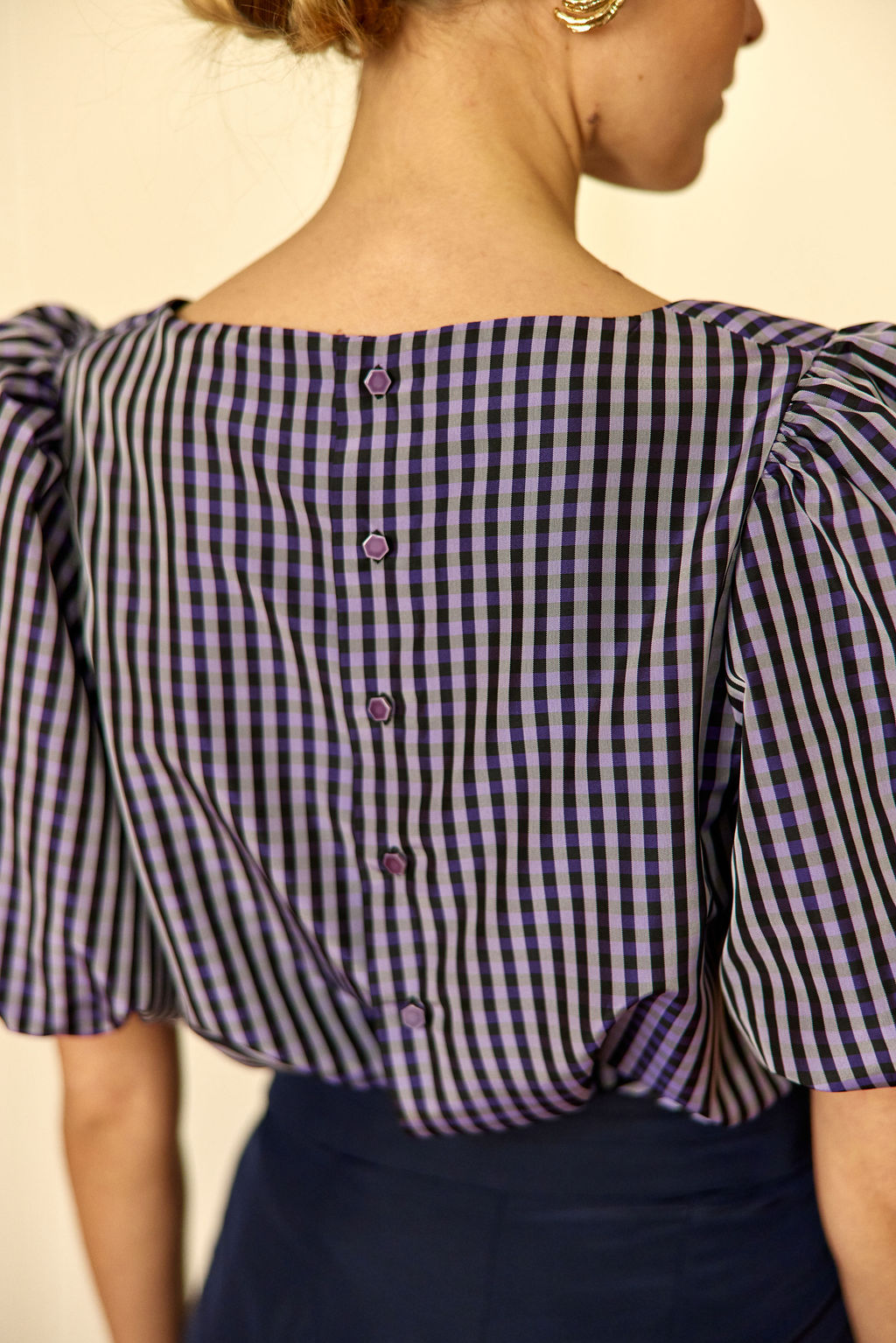 Top Aimé vichy violet