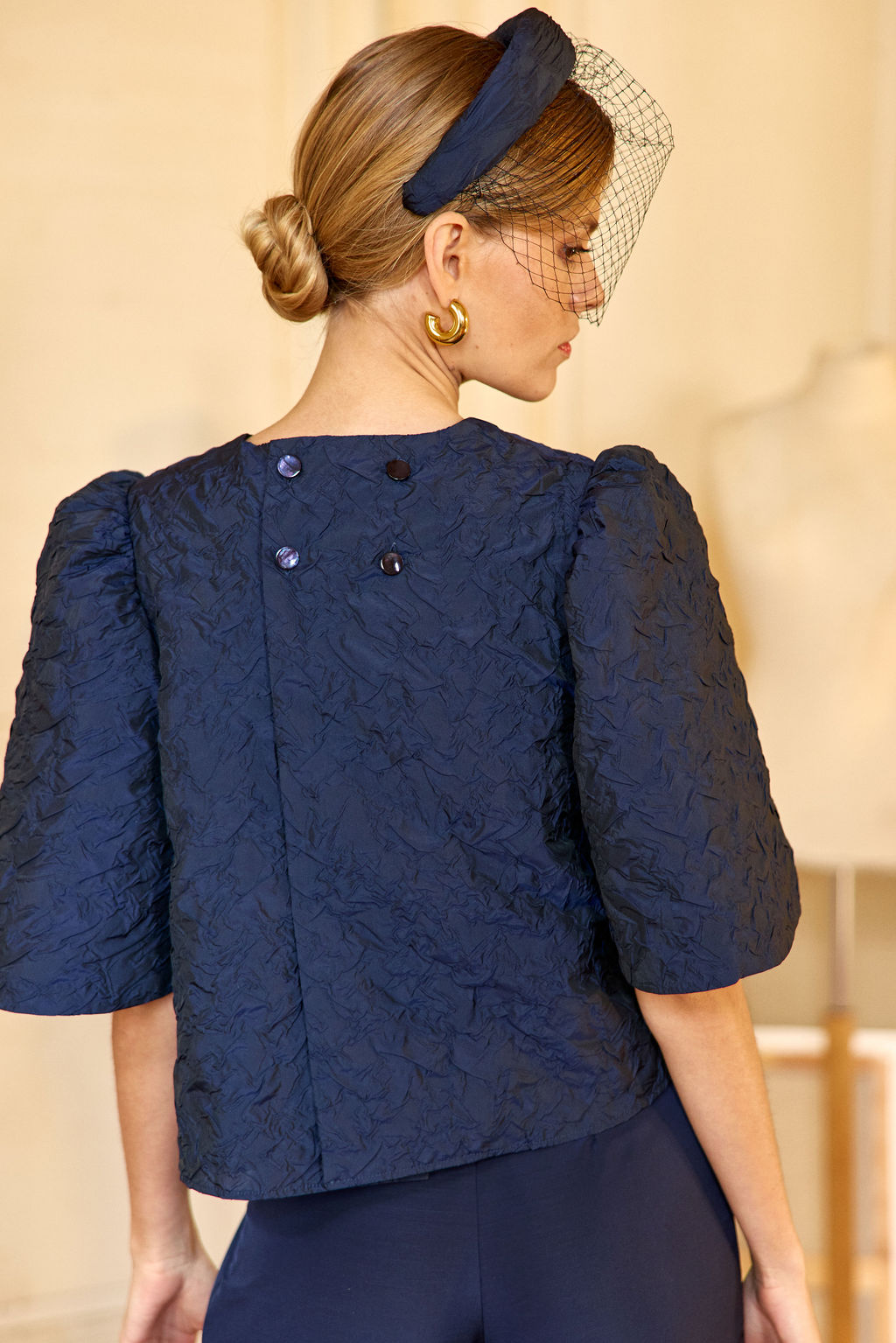 Top Lara bleu sombre