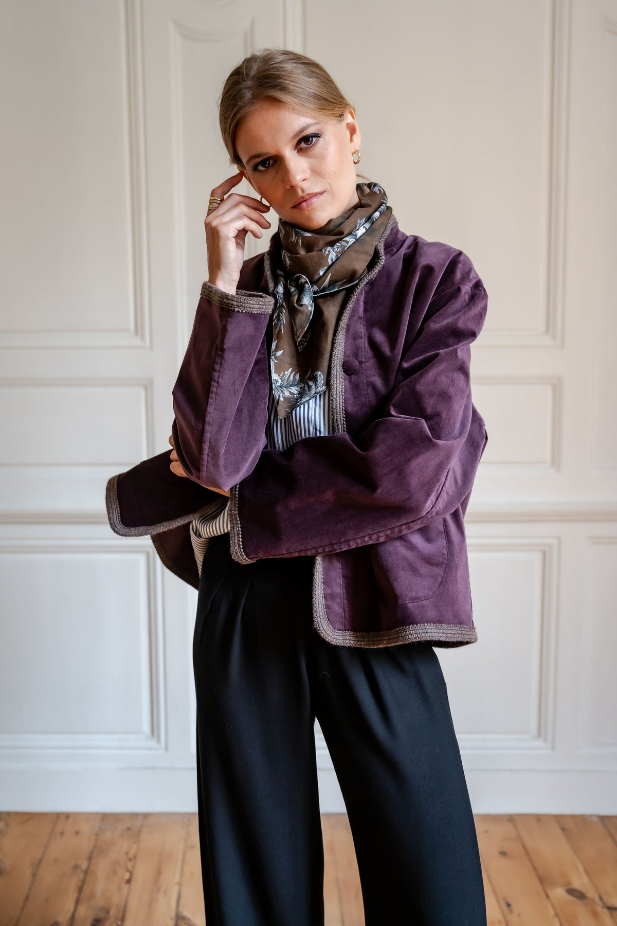 Veste Benedict prune