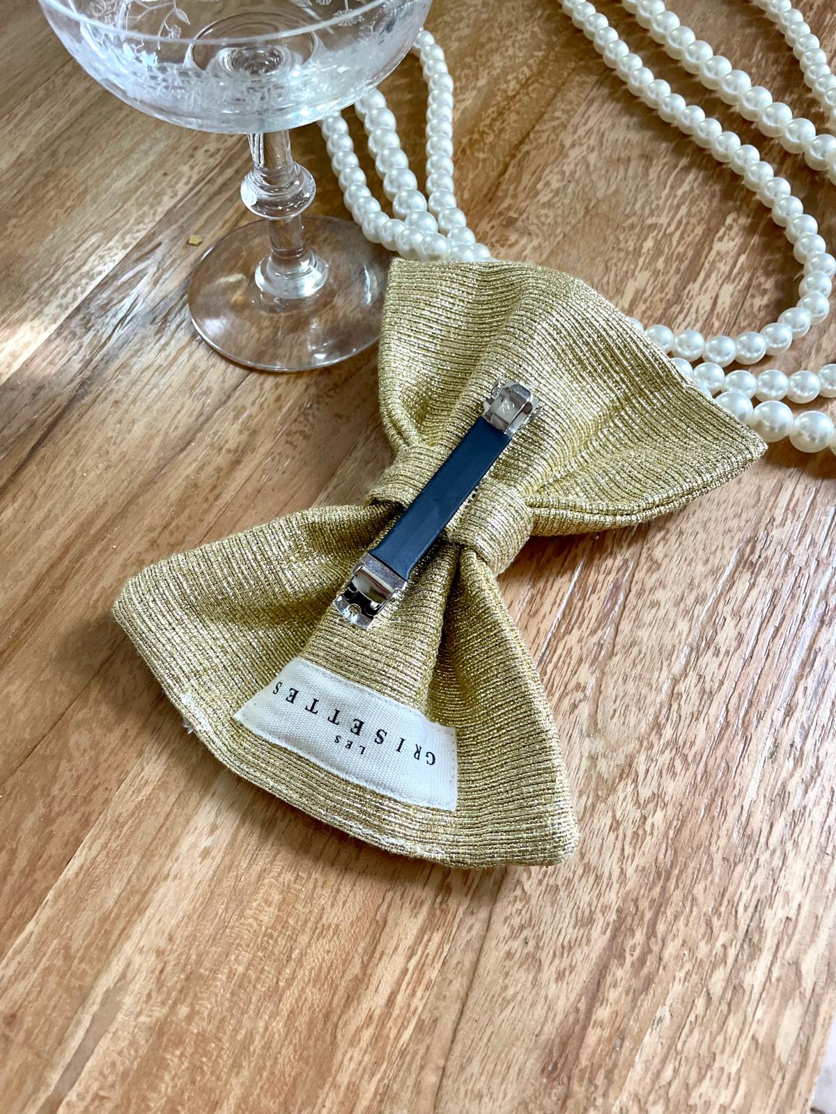 Barrette Bow doré